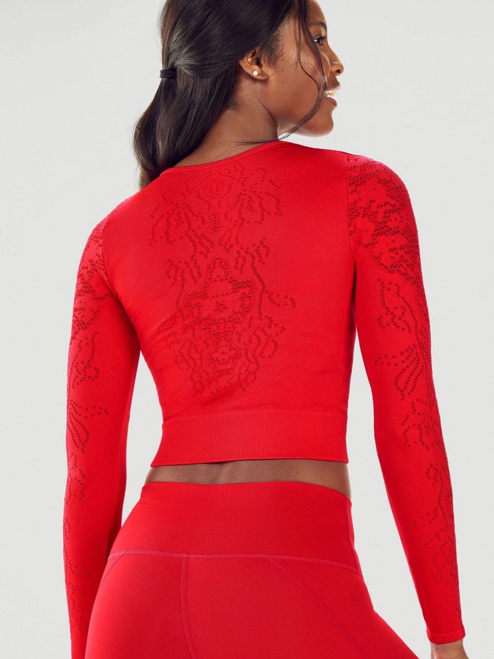 Fabletics Red Seamless Set - Picture 5 of 16